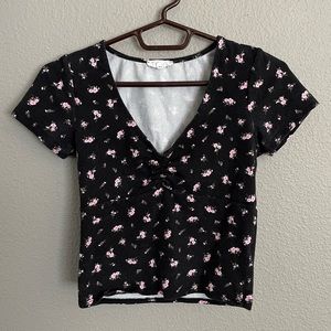 Tillys Floral Front Cinch Top